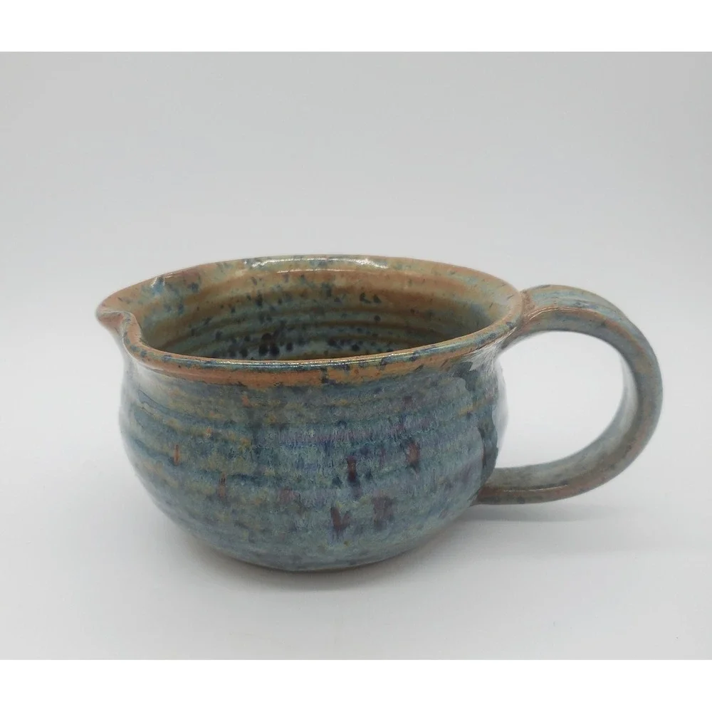 Vintage Studio Art Pottery The Wooden Potter Stoneware Mini Pitcher Gravy Boat